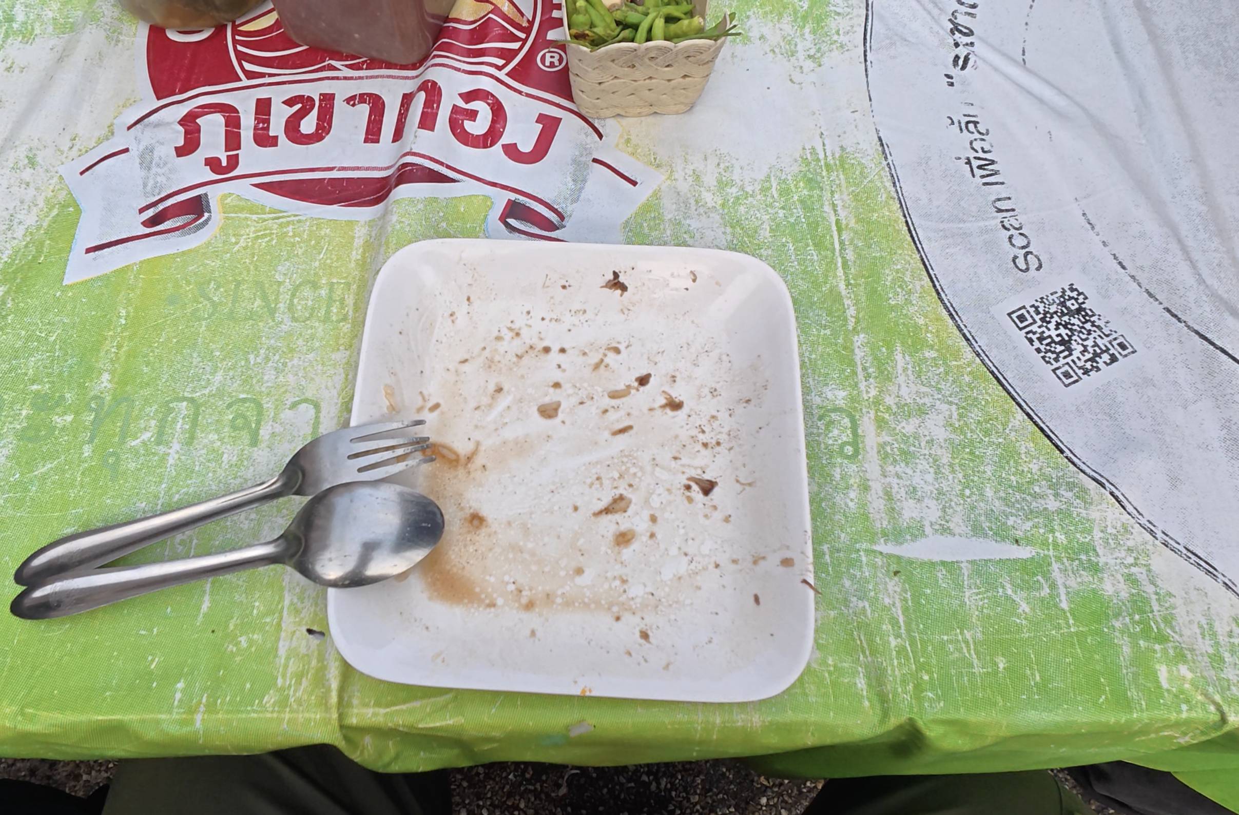カオカオムーを完食した空のプレート